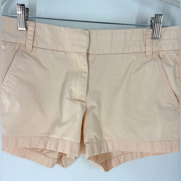 J. Crew Shorts Womens 4x3" Light Pink/Cream City Fit Chino 100%Cotton Pockets - Picture 2 of 7